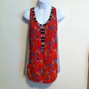 🥰🥰{Anthro} Tiny “Zumba” Floral Tank Top
